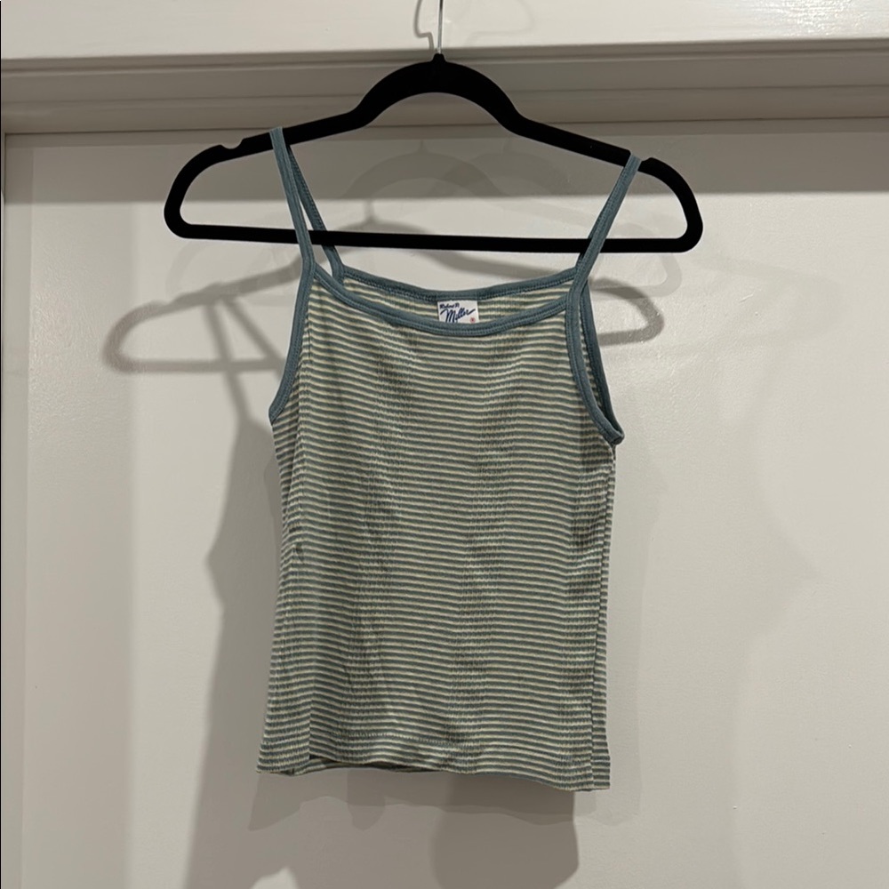 Chic Striped Green and White Camisole